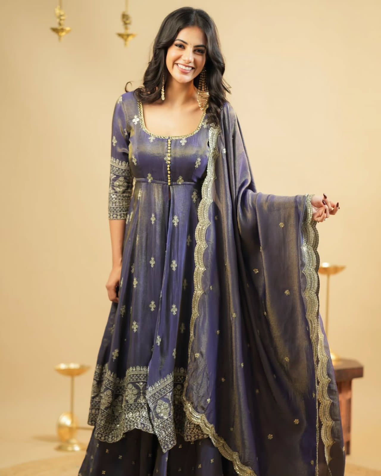 Beautiful Designer Purple color suit