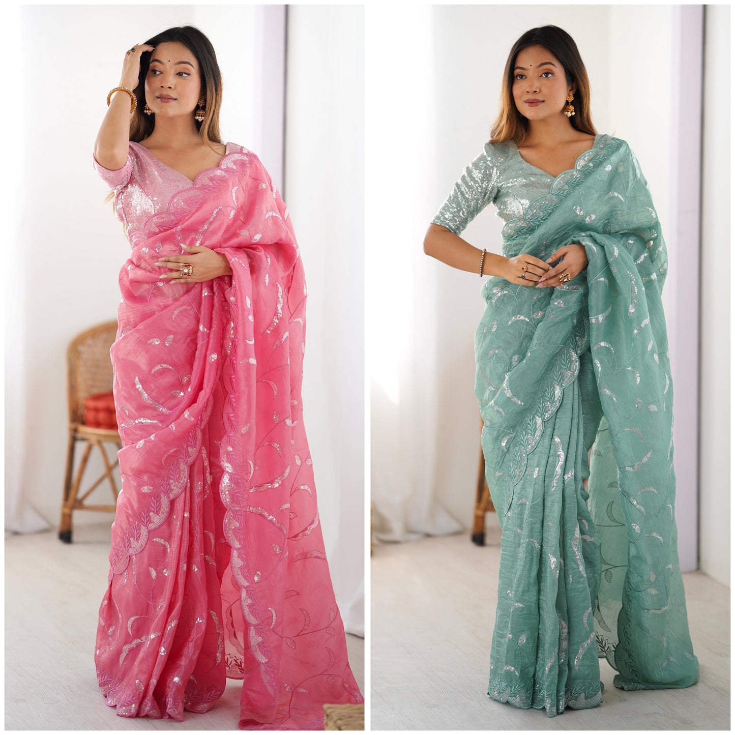 Wedding Special Sequence Work Saree