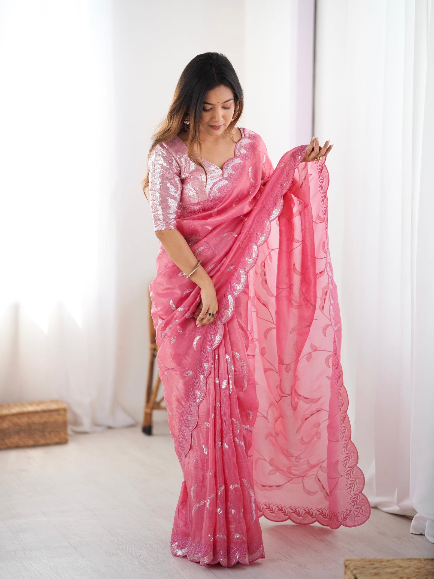 Wedding Special Sequence Work Saree