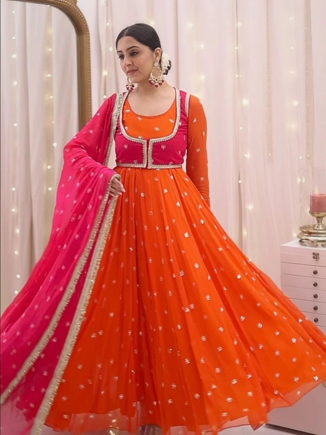 New Beautiful Koti With Anarkali Suit