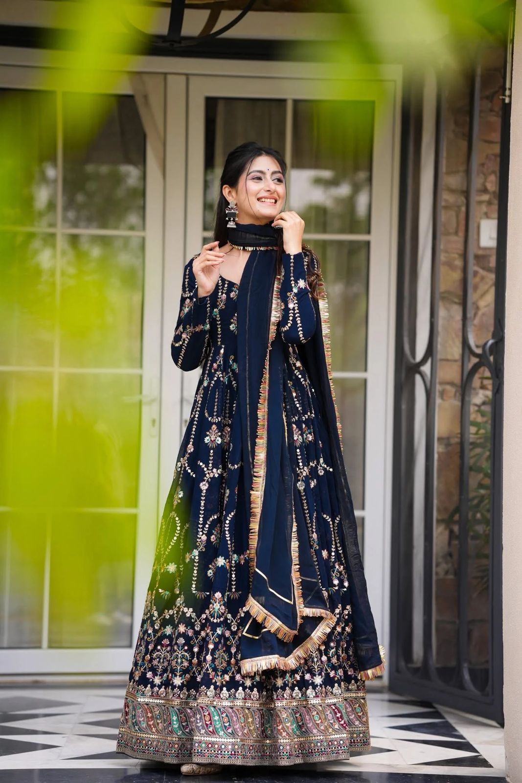 NEW TREDING BEST SEQUENCE WORK GOWN WITH DUPATTA