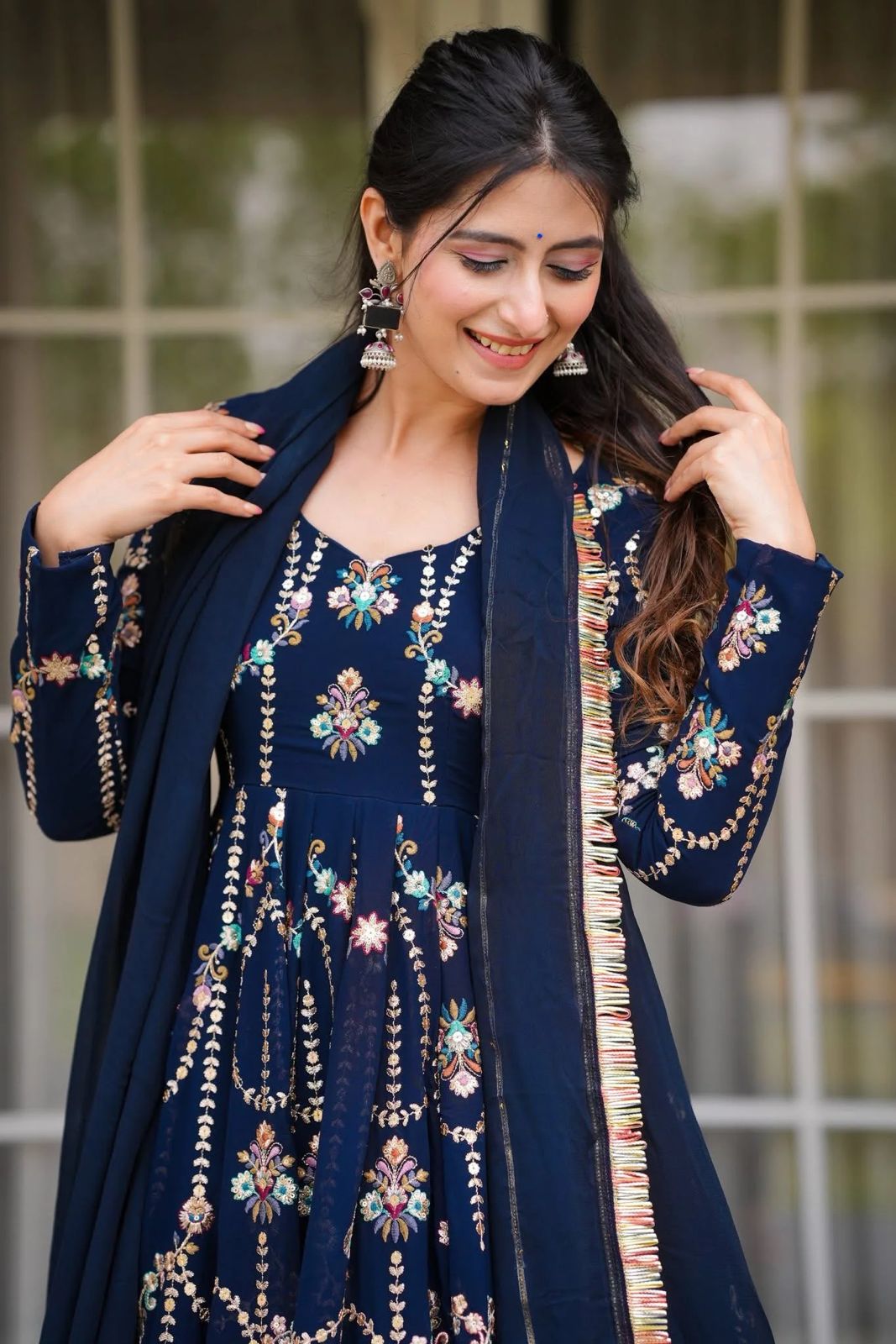 NEW TREDING BEST SEQUENCE WORK GOWN WITH DUPATTA