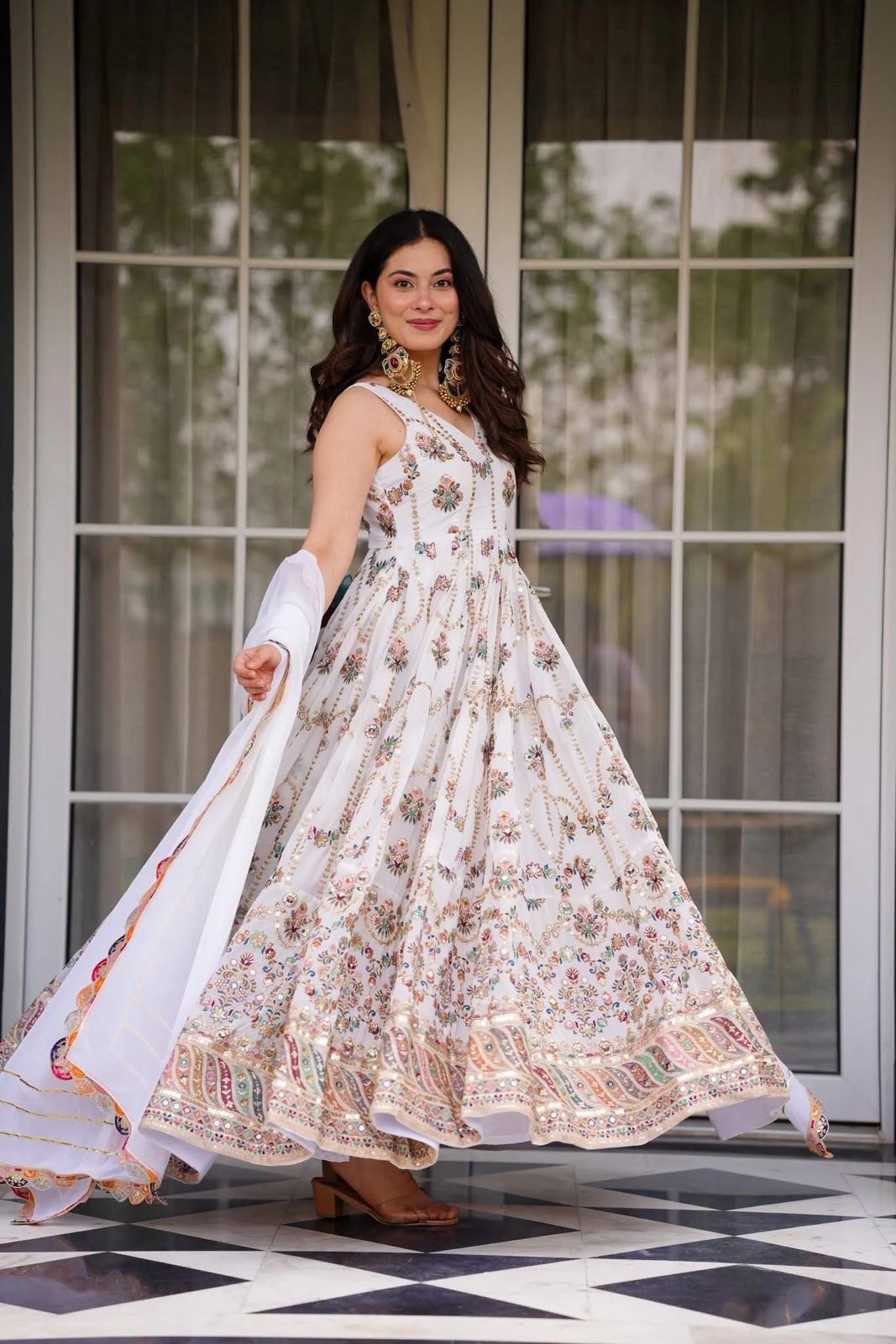 NEW TREDING BEST SEQUENCE WORK GOWN WITH DUPATTA