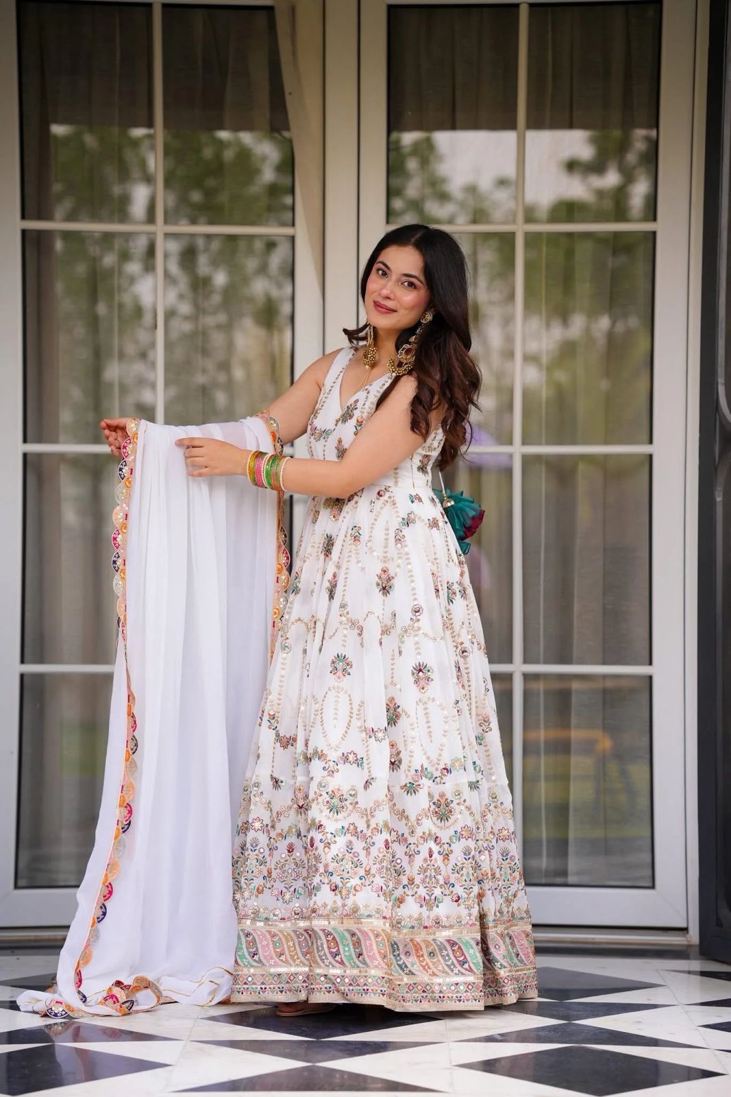 NEW TREDING BEST SEQUENCE WORK GOWN WITH DUPATTA