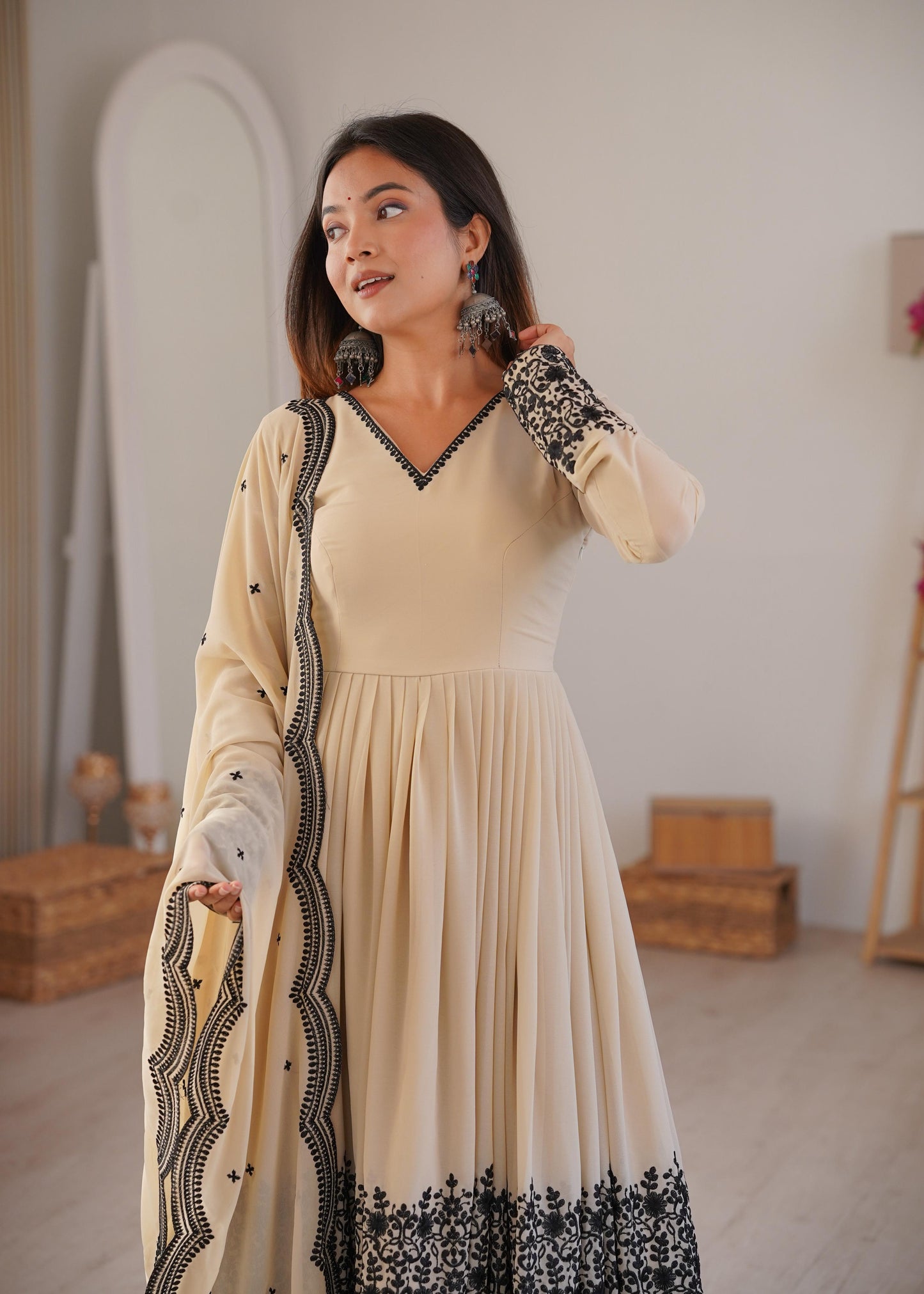 Stylish Wedding Celebration Top & Plazoo Suit