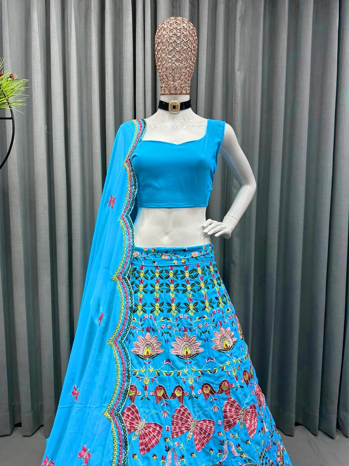 Most Beautiful Georgette Fabic Party Wear Lehenga Choli