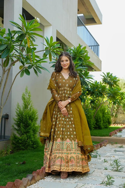 Most Treading Organza Silk Anarkali gown