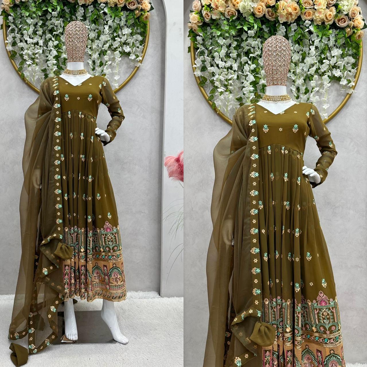 Most Treading Organza Silk Anarkali gown