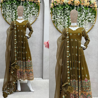 Most Treading Organza Silk Anarkali gown