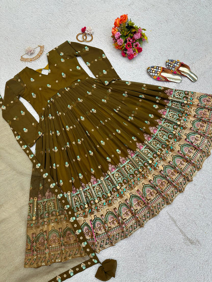 Most Treading Organza Silk Anarkali gown