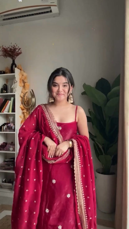 Festival Specially Rose Color Top and palazzo Set