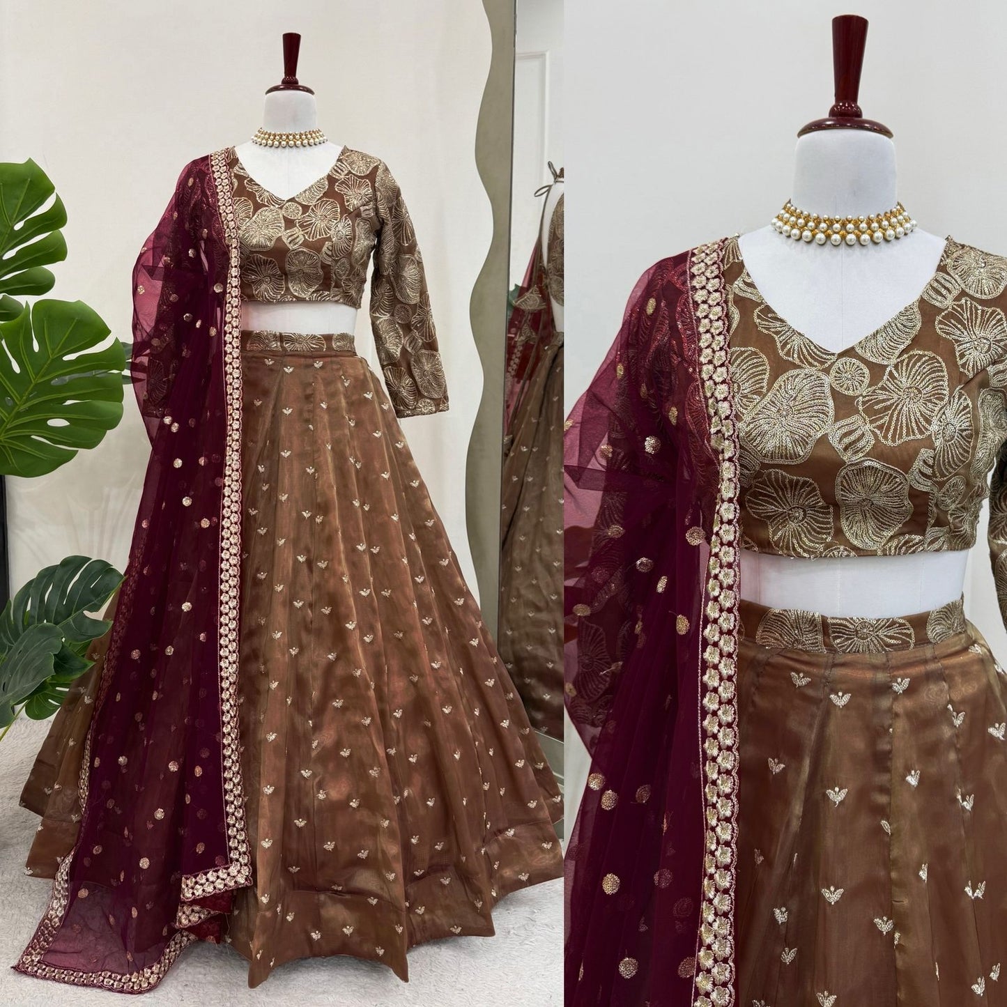 WEDDING SPECIALLY JIMI CHOO SEQUENCE WORK LEHENGA CHOLI