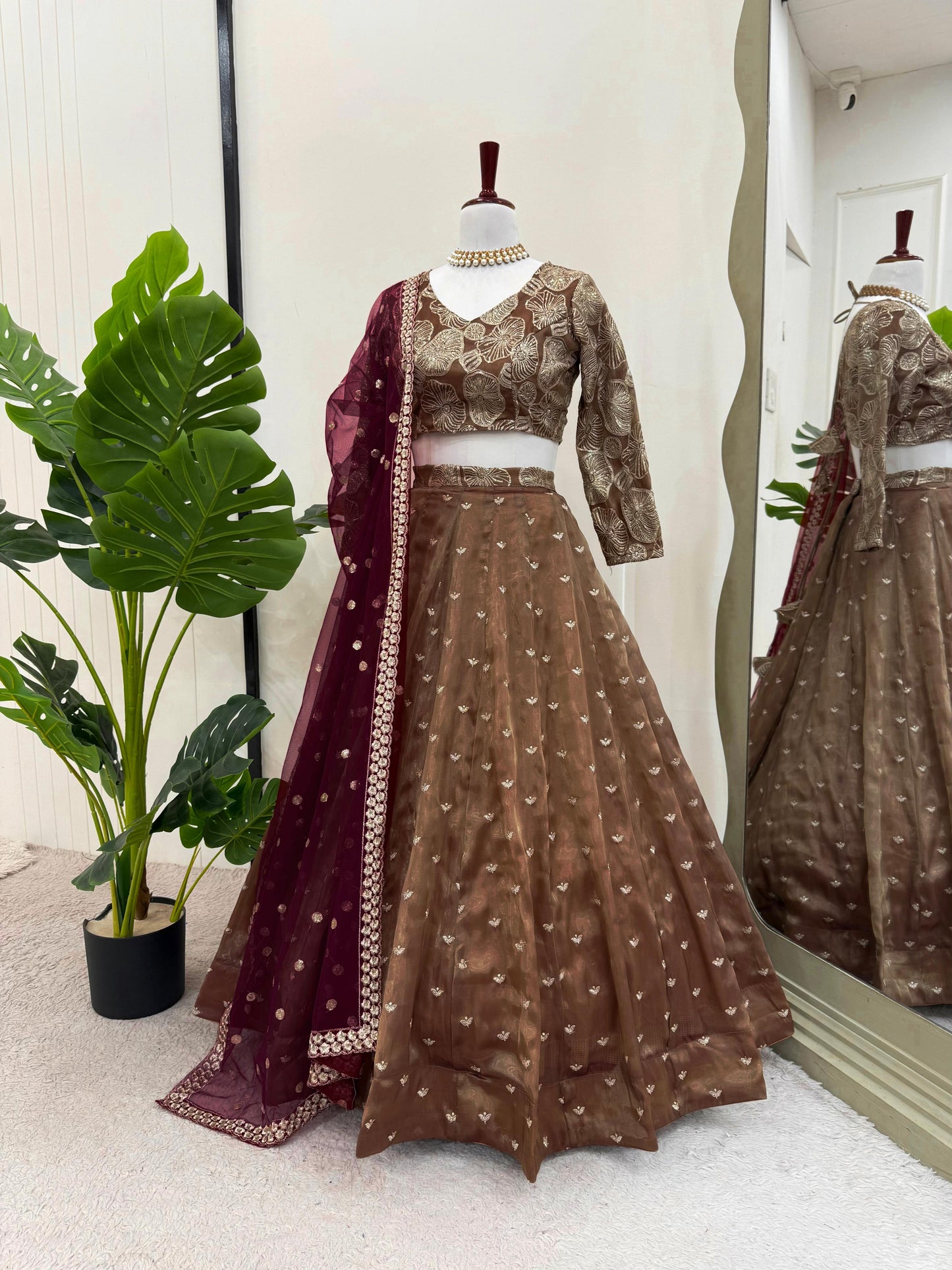 WEDDING SPECIALLY JIMI CHOO SEQUENCE WORK LEHENGA CHOLI