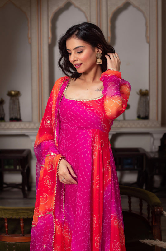 Fastival Specially Anarkali Gown Set With Dupatta