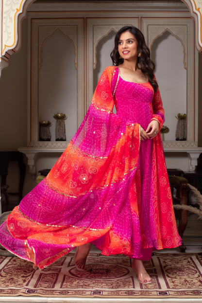 Fastival Specially Anarkali Gown Set With Dupatta