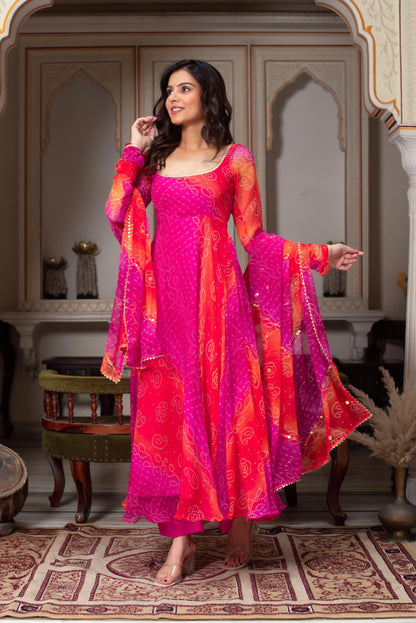 Fastival Specially Anarkali Gown Set With Dupatta