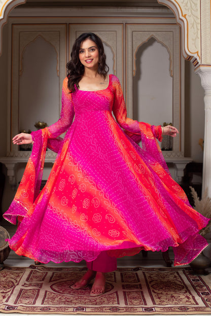 Fastival Specially Anarkali Gown Set With Dupatta