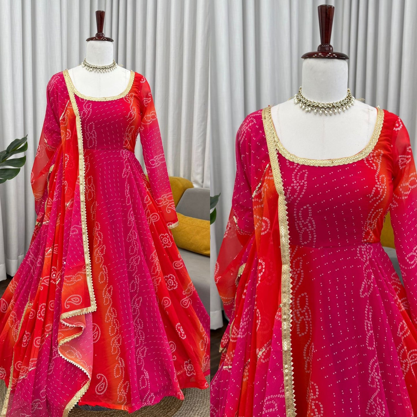 Fastival Specially Anarkali Gown Set With Dupatta