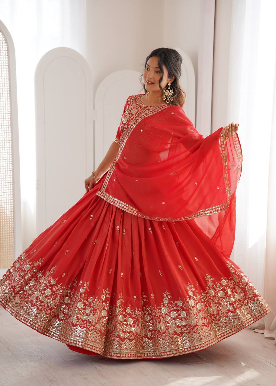 New Wedding Festive Silk Anarkali Lehenga