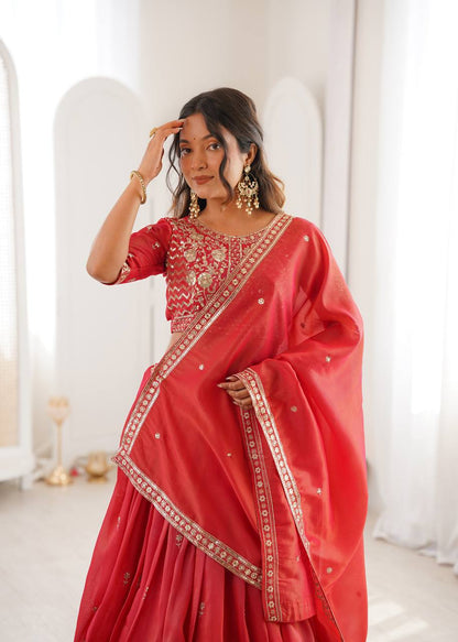 New Wedding Festive Silk Anarkali Lehenga