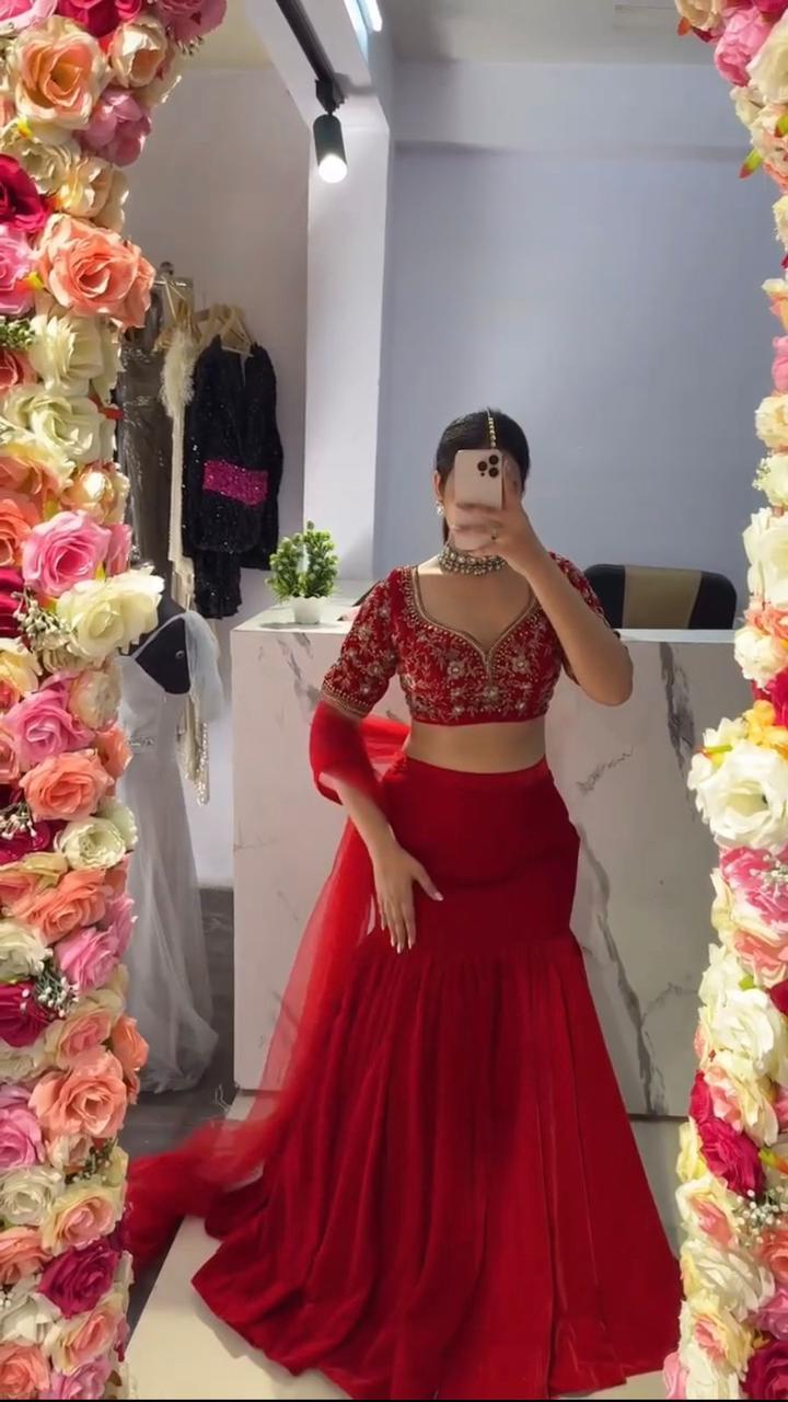 Elegant Wedding Morden  Anarkali Gown Suit