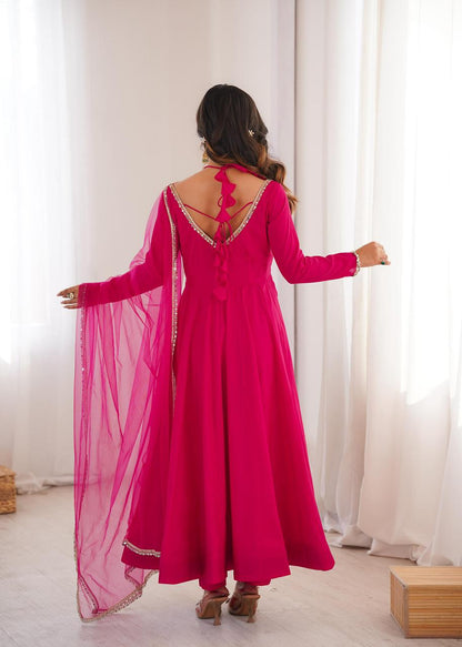 Trendy Wedding Color Heavy Anarkali Suit