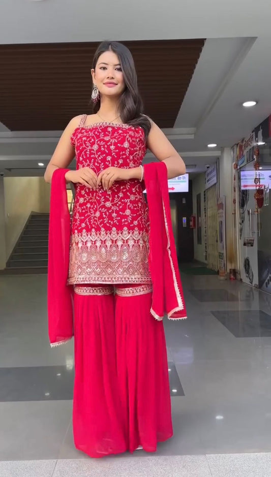 Wedding special  Most Beautiful Sharara suit