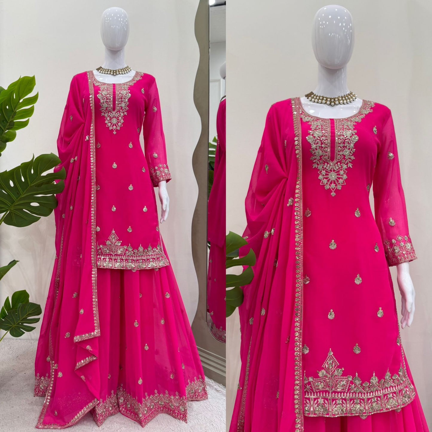 Wedding Special Top&Plazo suit