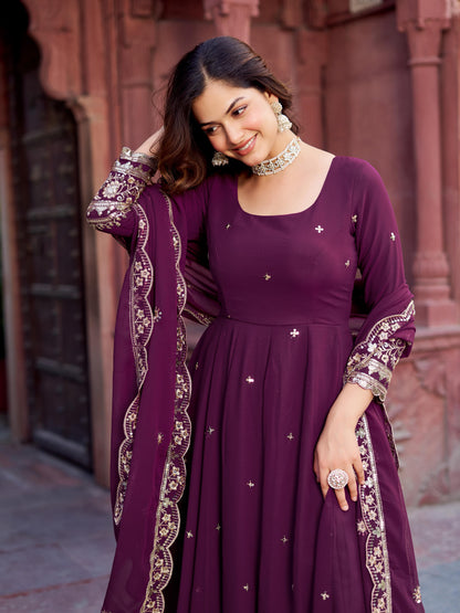 Now Trending Best Georgette Gown Suit