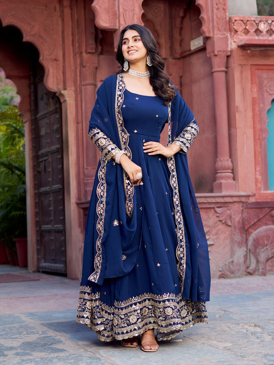 Now Trending Best Georgette Gown Suit
