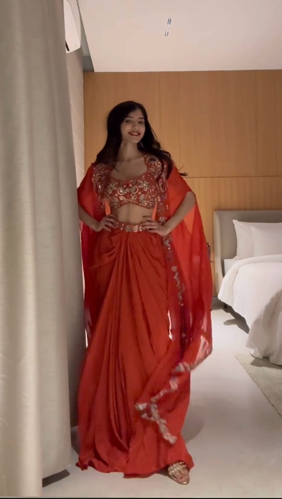 New Beautiful Orange Western saree