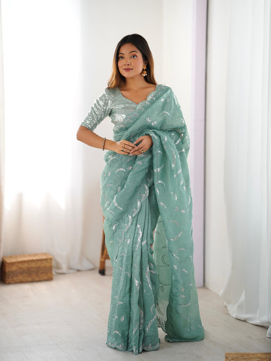 Wedding Special Sequence Work Saree