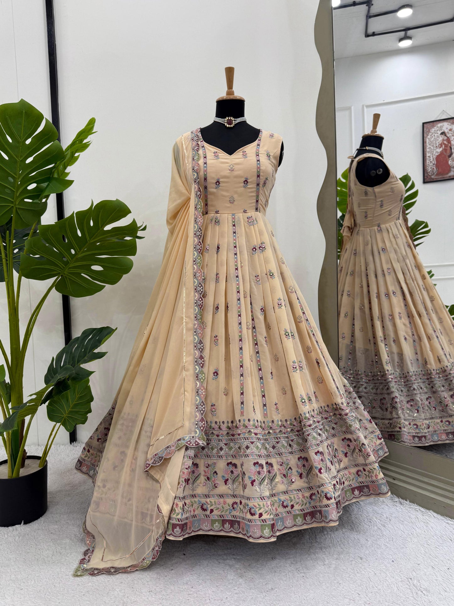 New Beautiful Anarkali Gown Suit
