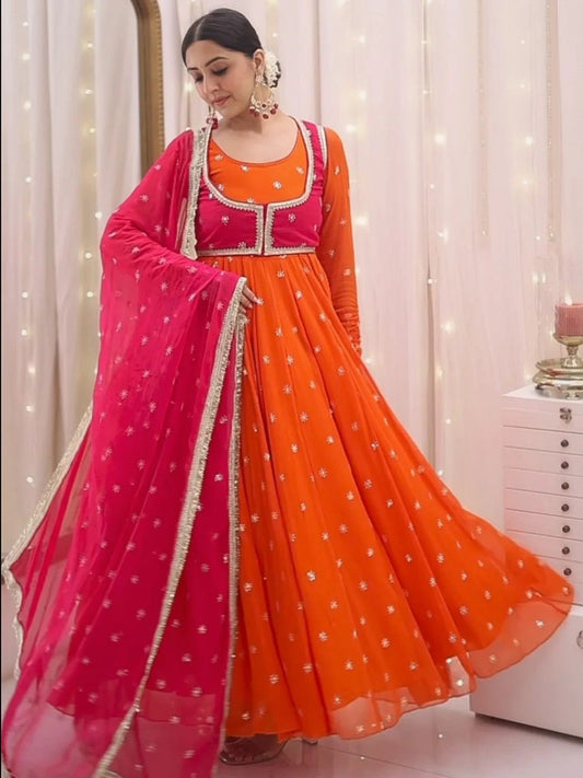 New Beautiful Koti With Anarkali Suit