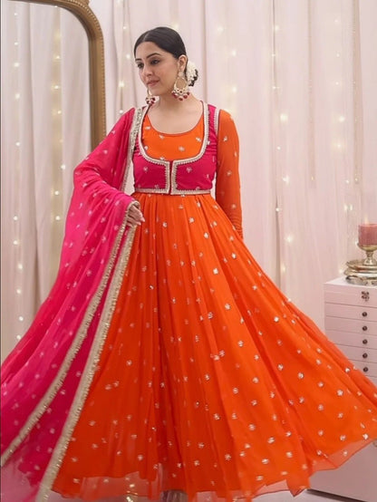 New Beautiful Koti With Anarkali Suit
