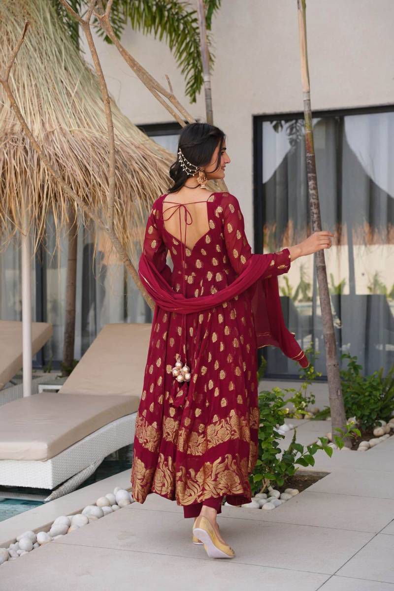Wedding Specially Anarkali Gown Set With Dupatta