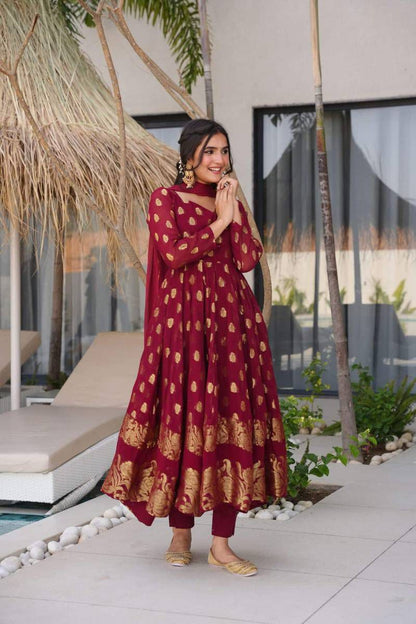 Wedding Specially Anarkali Gown Set With Dupatta