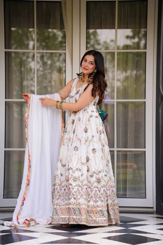 NEW TREDING BEST SEQUENCE WORK GOWN WITH DUPATTA