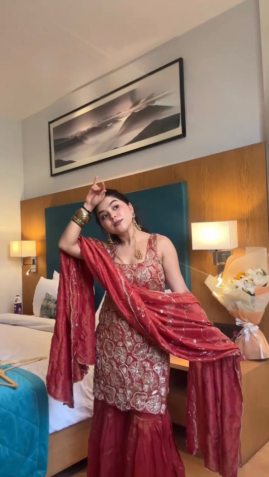 Wedding Special Top & Sharara Suit