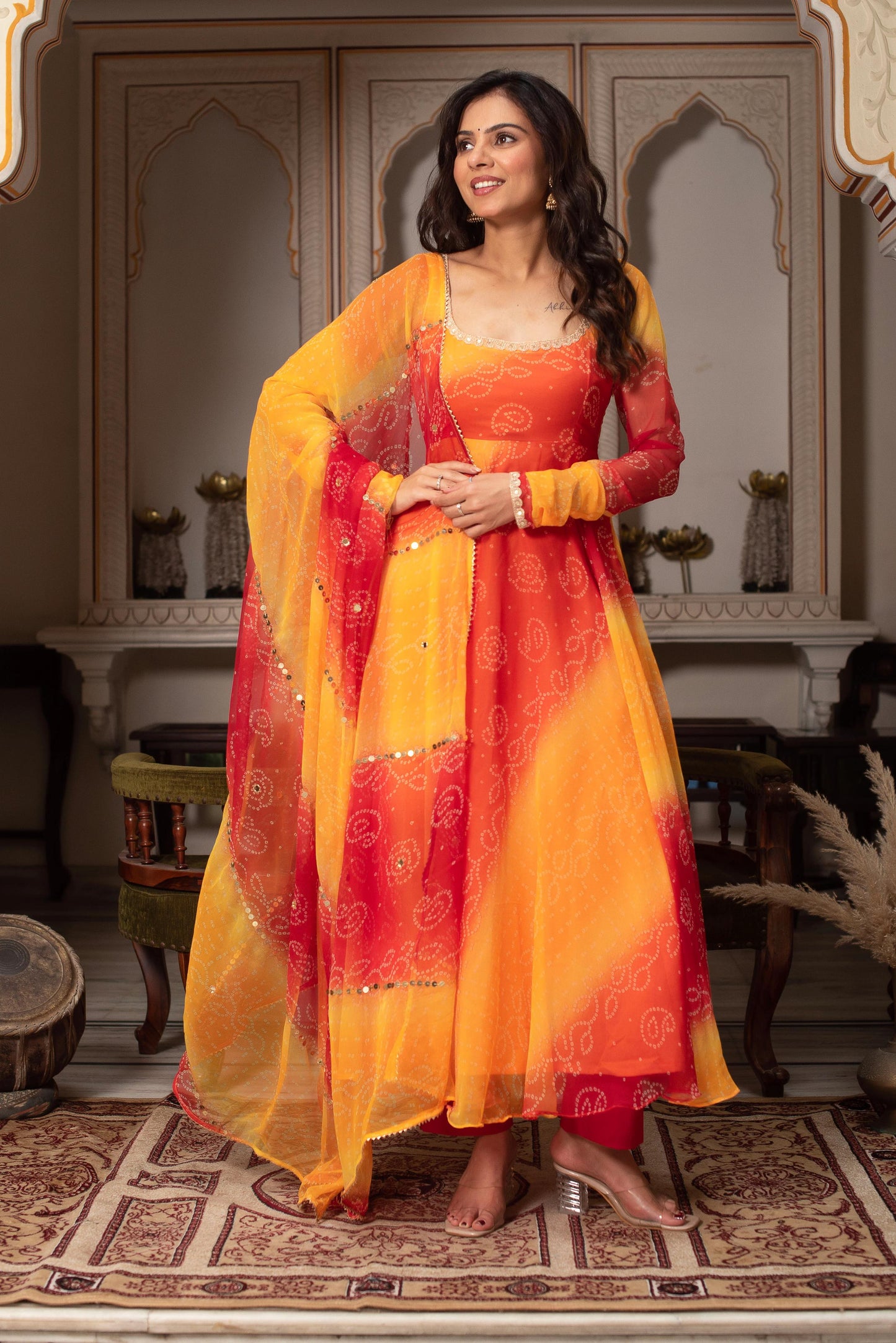 New Wedding Special Yellows Anarkali Suit
