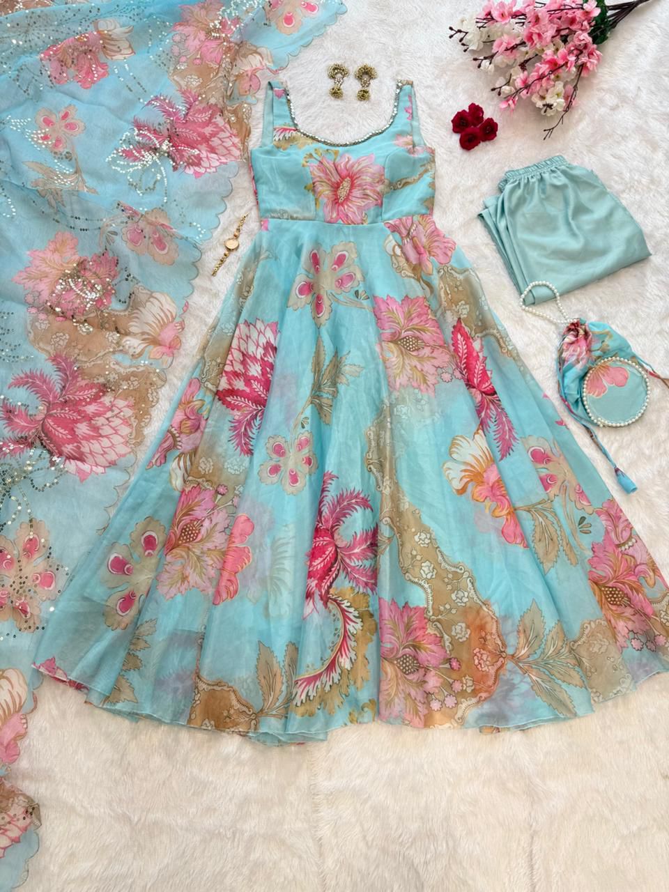 Wedding Special Multi Color Anarkali Suit