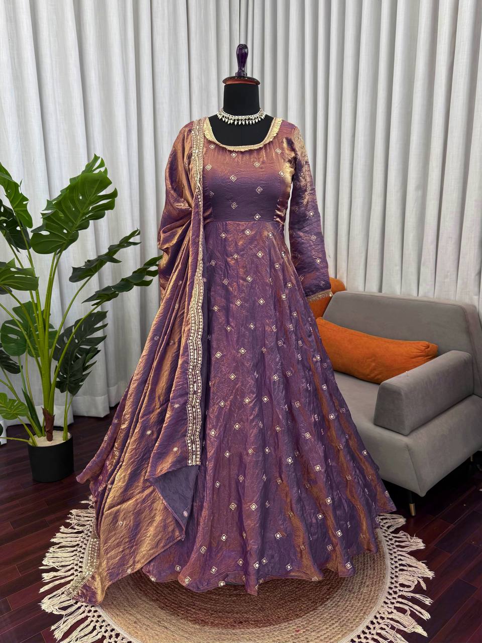 Stylish Wedding  Celebration Anarkali Gown Suit