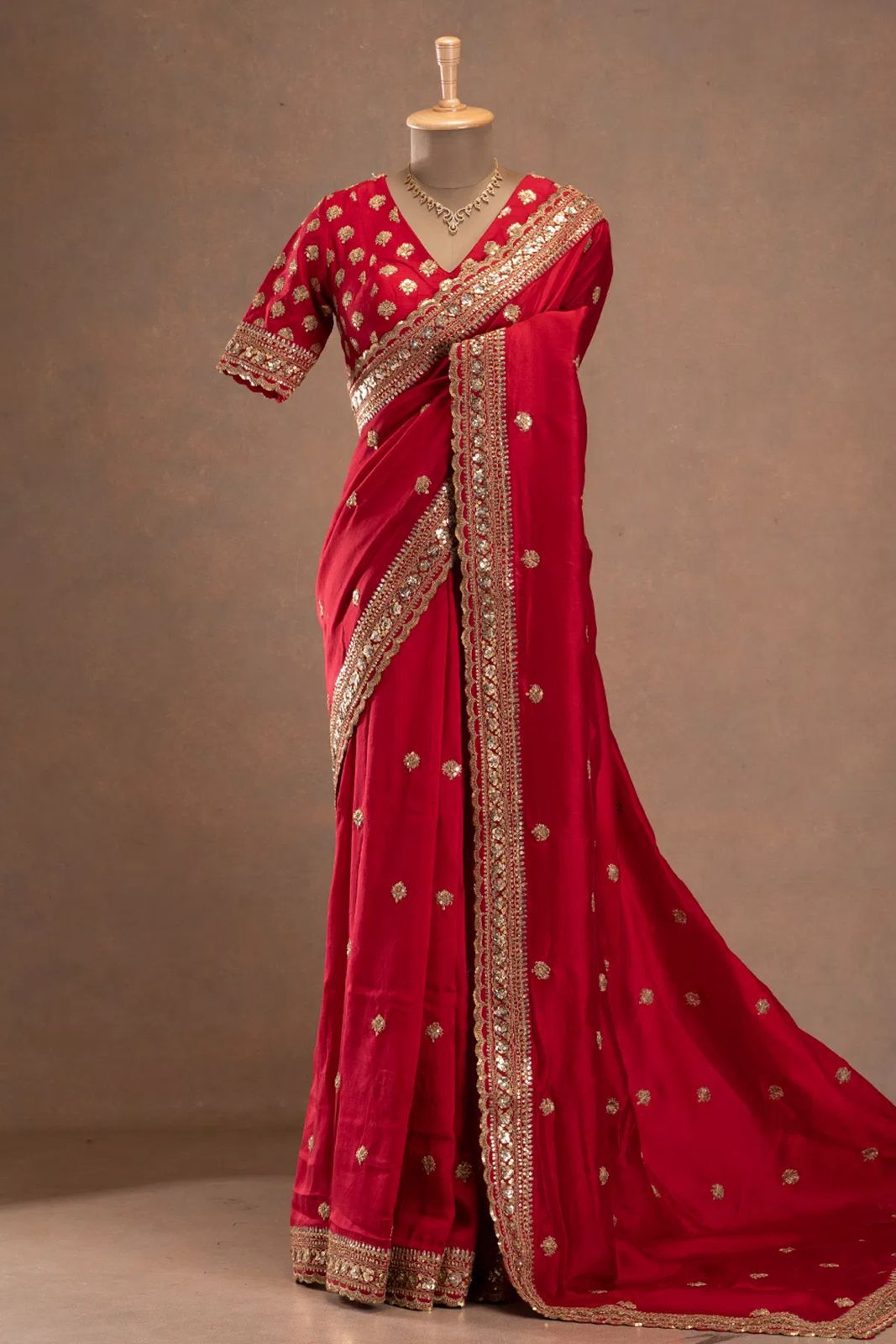 Premium Wedding Designer Red Color Saree