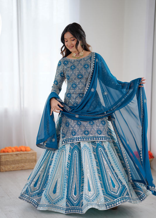 Royal Wedding Special Anarkali Lehenga With Top