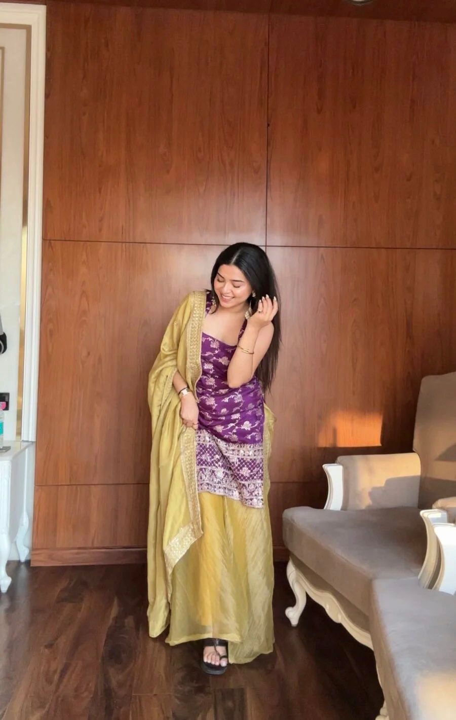 Stylish Wedding Celebration Top & Palazzo