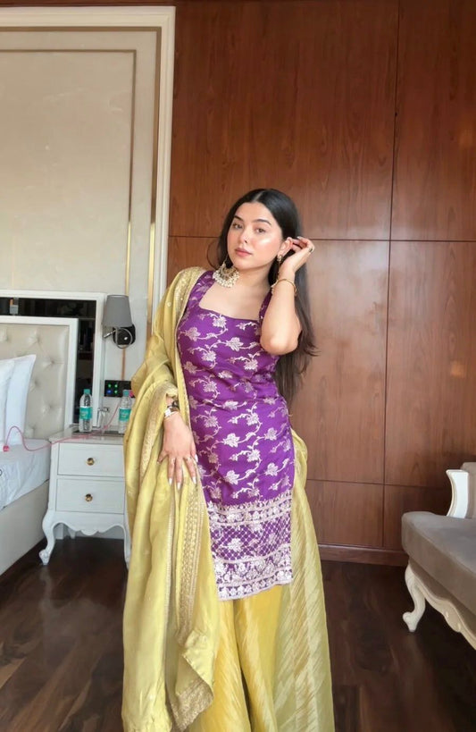 Stylish Wedding Celebration Top & Palazzo