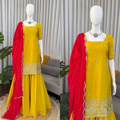 Latest Wedding Ready Top & Sharara Suit