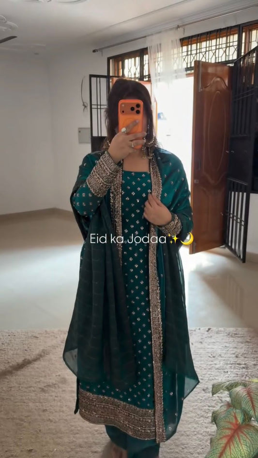 Stylish Wedding Celebration Top & Patiala Suit