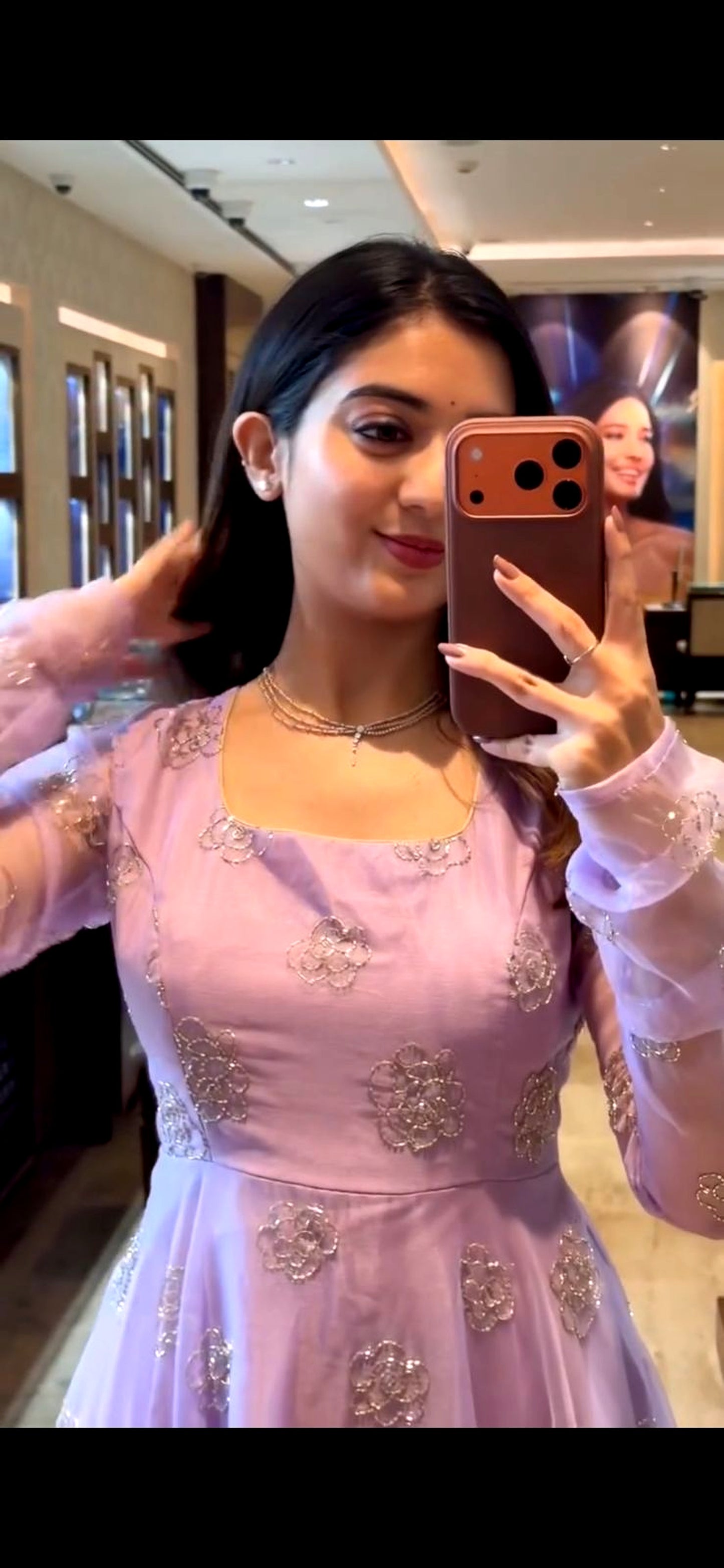 Wedding Specailly Bitworked lawender Anarkali