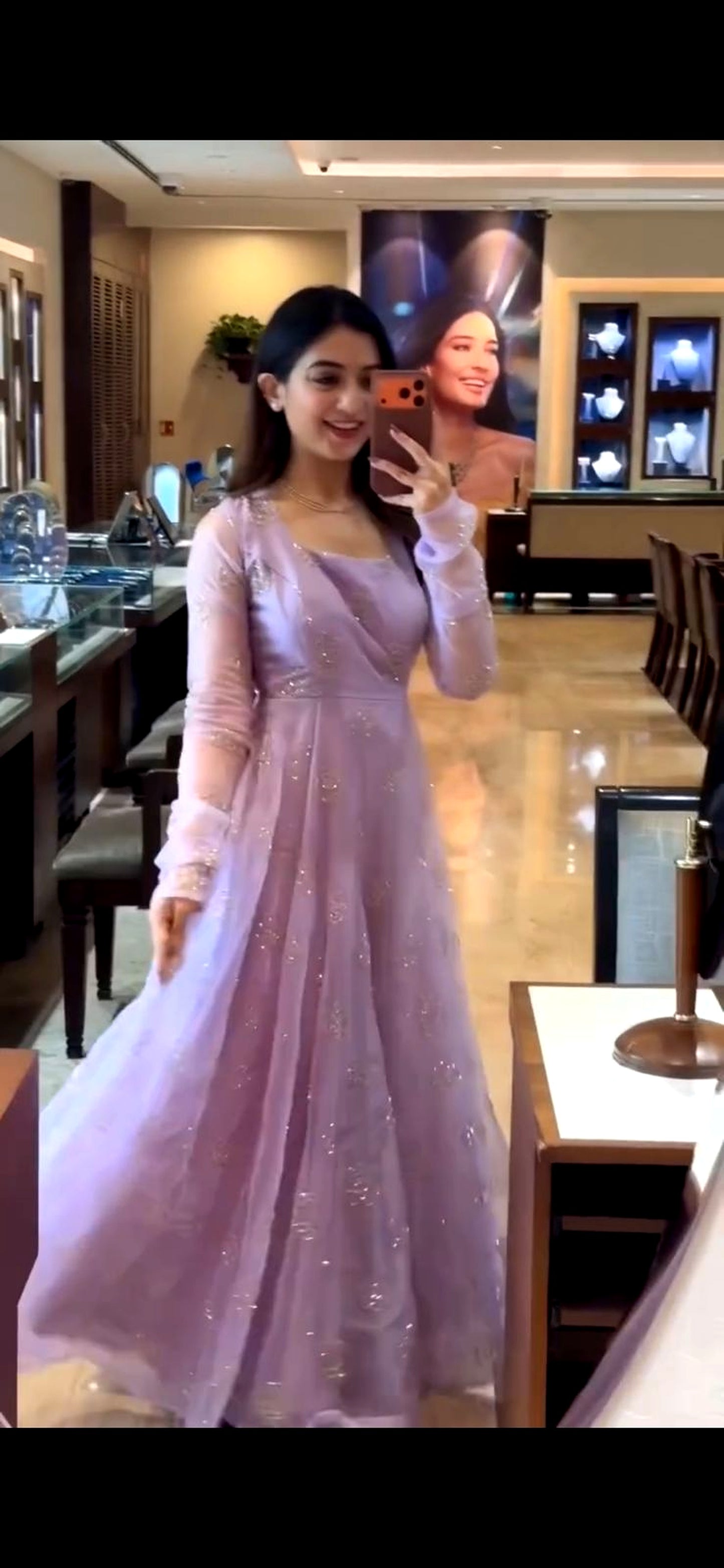 Wedding Specailly Bitworked lawender Anarkali